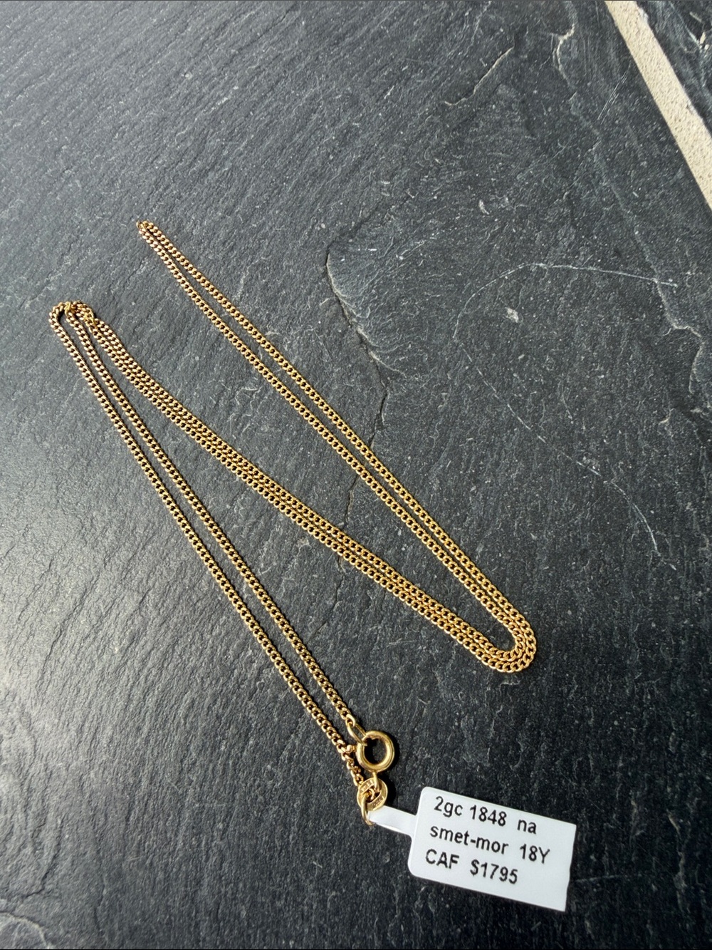 Classic 18kt. Yellow Gold Curb Link Chain Necklace 24” long